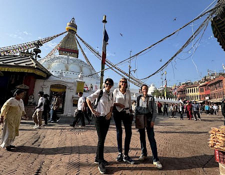 Die große Stupa in Bodnath in Kathmandu - ein ganz besonderer Platz ...